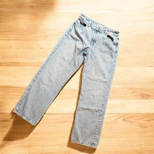 Garage Slouchy Mom Dad Jeans Light Wash Mid Rise Waisted Straight 27”